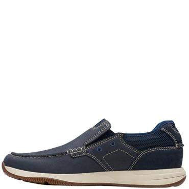 CLARKS  MENS  SHOE - NAVY NUBUCK